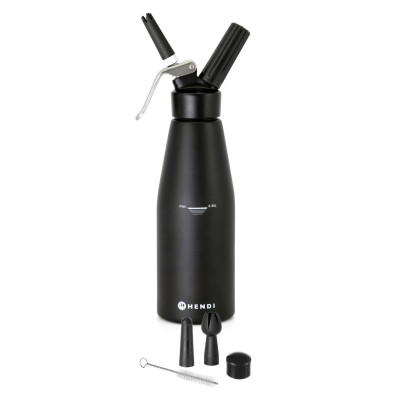 Láhev na šlehačku, HENDI, Kitchen Line, 0,95L, Černá, 95x(H)320mm | 588598