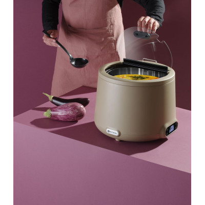 Konvice na polévku UNIQ, HENDI, designed by Robert Bronwasser, 8L, Béžová, 220-240V/500W, 365x(H)325mm | 860557