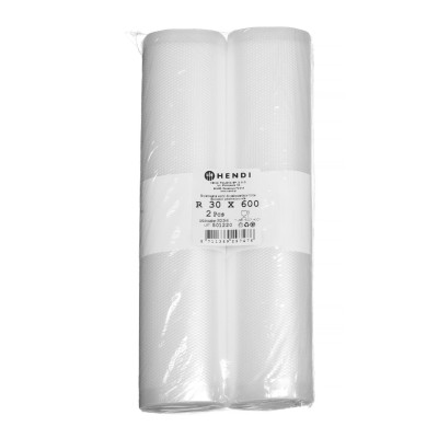 Reliéfní role vakuových sáčků pro skladování potravin, HENDI, komplet 2 rolí, 2 ks, 6000x300mm | 297476
