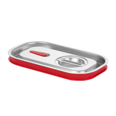 Víko pro nádoby GN se silikonovým těsněním, HENDI, Kitchen Line, GN 1/4, 265x162mm | 807644