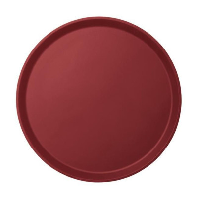 Servírovací tác Camtread, kulatý, protiskluzový, Cambro, vínový, 405x(H)21mm | 1600CT522