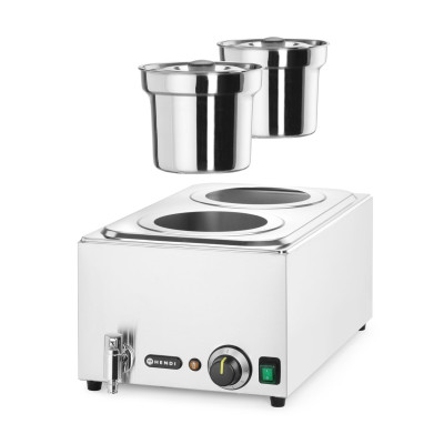 Sada: Vodní lázeň Ranger + 2x 4L nádoba s víkem, HENDI, 8L, 220-240V/1000W, 604x332x(H)315mm | 201473