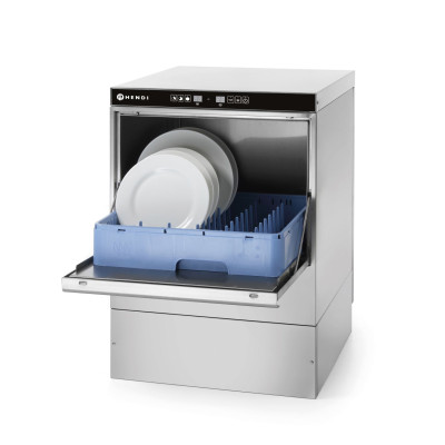 Myčka nádobí 50x50 - elektronicky řízená, HENDI, 230V/3600W, 570x600x(H)830mm | 237540