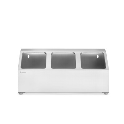 Držák kontejnerů Gastronorm, HENDI, 3 přihrádky, 512x245x(H)215mm | 820032