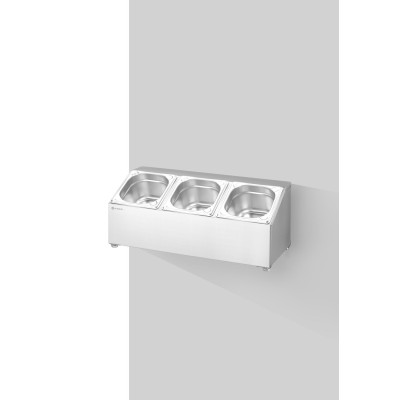 Držák kontejnerů Gastronorm, HENDI, 3 přihrádky, 512x245x(H)215mm | 820032