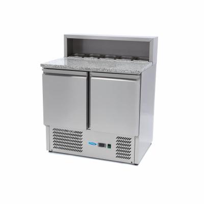 Lednice na pizzu se 2 dveřmi - 90 cm -285 l - včetně krytu z nerezové oceli | MAXIMA 09400200