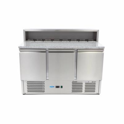 MAXIMA 09400205 | Chladnička na pizzu - 3 dveře - 136,5 cm - 400 l - včetně nerezového krytu