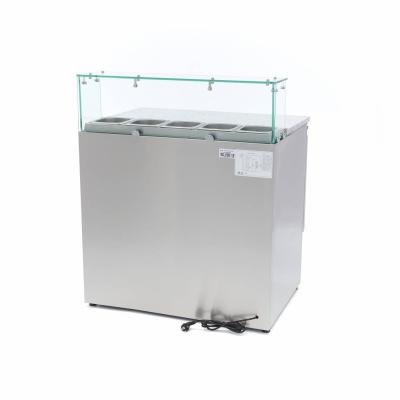 Lednice na pizzu se 2 dveřmi - 90 cm - 285 l - včetně skleněného krytu | MAXIMA 09400207