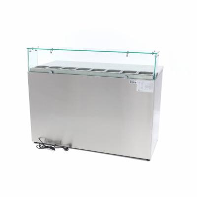Lednice na pizzu 3 dveře - 137 cm - 400 l - včetně skleněného krytu | MAXIMA 09400208