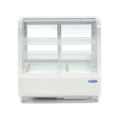 Maxima Lednice s vitrínou 68 cm - 100 l - bílá |  09400836