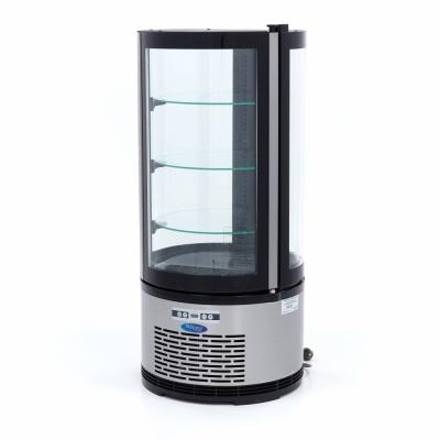 Lednice s vitrínou kulatá 48 cm - 100 l | MAXIMA 09400841