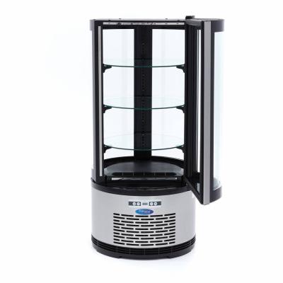 Lednice s vitrínou kulatá 48 cm - 100 l | MAXIMA 09400841