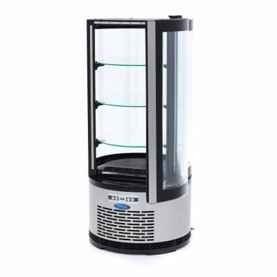Lednice s vitrínou kulatá 48 cm - 100 l | MAXIMA 09400841