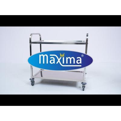 MAXIMA 09300545 | Servírovací vozík z nerezové oceli - 2 police