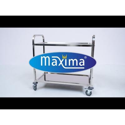 Servírovací vozík z nerezové oceli - 3 police | MAXIMA 09300546