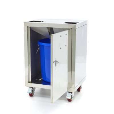 Maxima Oranžový odšťavňovací vozík - kompaktní - s kbelíkem na odpad - nerezová ocel |  09360030