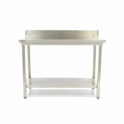 Nerezový stůl se zadní deskou - 60 x 70 cm - nastavitelná výška | MAXIMA 09364024