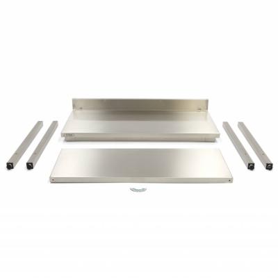 MAXIMA 09364039 | Nerezový stůl se zadní deskou - 160 x 70 cm - nastavitelná výška