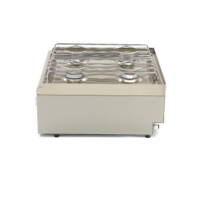 Komerční sporák - 2 hořáky - plynový - dvouplotýnkový - hloubka 60 cm | MAXIMA 09391520