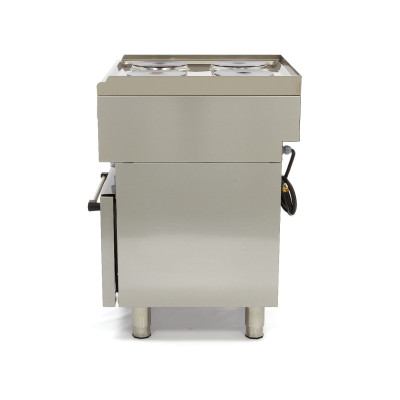 Maxima Komerční sporák - 4 hořáky - elektrický - dvojplotna - hloubka 60 cm - s troubou |  09391540