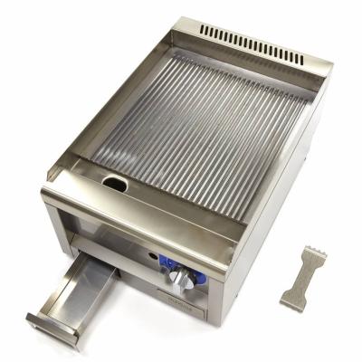 MAXIMA 09391590 | Komerční grilovací pánev s drážkami - plynová - 60 cm hluboká