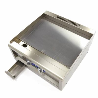 Komerční hladký rošt - elektrický - dvojitá jednotka - hloubka 60 cm | MAXIMA 09391630