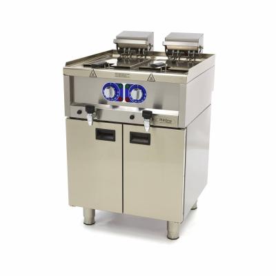 Fritéza - 2 x 10 l - 2 koše - s vypouštěcím kohoutem - 400 V | MAXIMA 09391650