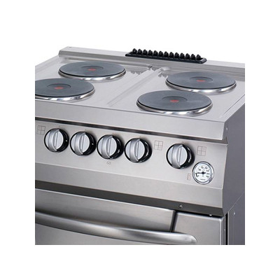 Maxima Sporák pro vysoké zatížení - 4 hořáky - elektrický - dvojitá jednotka - hloubka 70 cm |  09394997