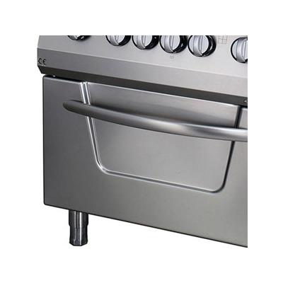 Sporák pro vysoké zatížení - 4 hořáky - elektrický - dvojitá jednotka - hloubka 70 cm | MAXIMA 09394997