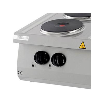 Silný sporák - 4 hořáky - elektrický - dvojitá jednotka - hloubka 70 cm | MAXIMA 09394998