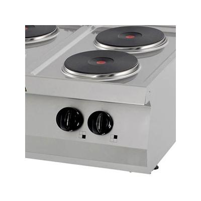 Silný sporák - 4 hořáky - elektrický - dvojitá jednotka - hloubka 70 cm | MAXIMA 09394998