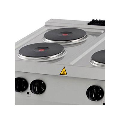 Silný sporák - 4 hořáky - elektrický - dvojitá jednotka - hloubka 70 cm | MAXIMA 09394998
