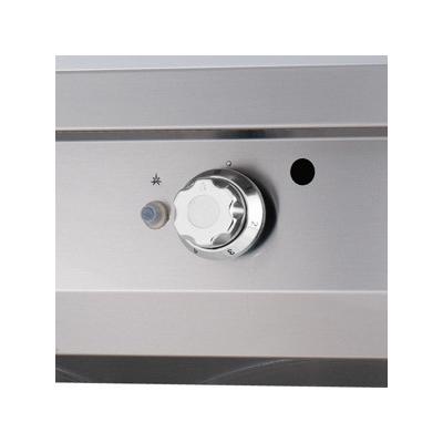 Grilovací deska s 1/2 drážkou - plynová - dvojitá jednotka - hloubka 70 cm | MAXIMA 09395990