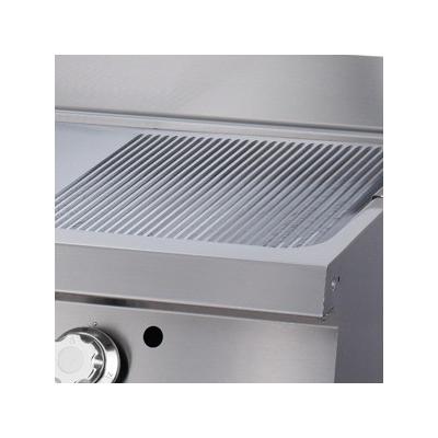 Grilovací deska s 1/2 drážkou - plynová - dvojitá jednotka - hloubka 70 cm | MAXIMA 09395990