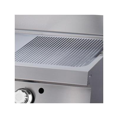 Grilovací deska s 1/2 drážkou - plynová - dvojitá jednotka - hloubka 70 cm | MAXIMA 09395990