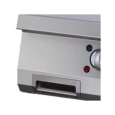 Grilovací deska s drážkami Chrome - elektrická - pro jednu jednotku - hloubka 70 cm | MAXIMA 09395048