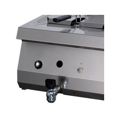 Maxima Fritéza pro vysoké zatížení - 2 x 12 l - plynová - dvojitá - s vypouštěcím kohoutem - hloubka 70 cm |  09395003