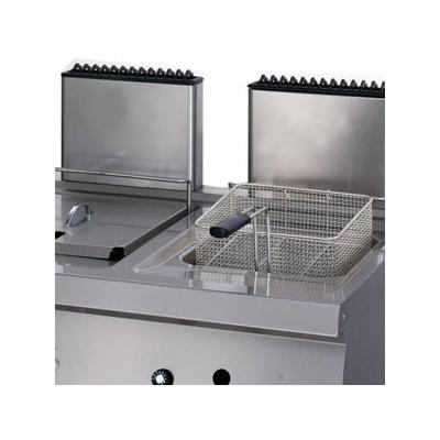 Fritéza pro vysoké zatížení - 2 x 12 l - plynová - dvojitá - s vypouštěcím kohoutem - hloubka 70 cm | MAXIMA 09395003