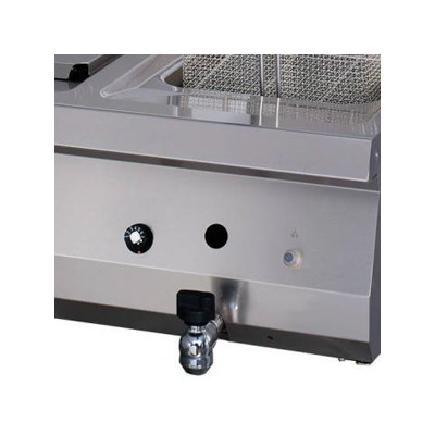 Maxima Fritéza pro vysoké zatížení - 2 x 12 l - plynová - dvojitá - s vypouštěcím kohoutem - hloubka 70 cm |  09395003