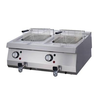 MAXIMA 09394999 | Fritéza pro vysoké zatížení - 2 x 12 l - elektrická - dvojitá - s vypouštěcím kohoutem - hloubka 70 cm