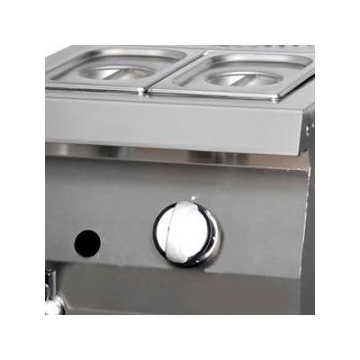 MAXIMA 09395005 | Bain Marie pro vysoké zatížení - jednoplášťová jednotka - hloubka 70 cm - Plynová
