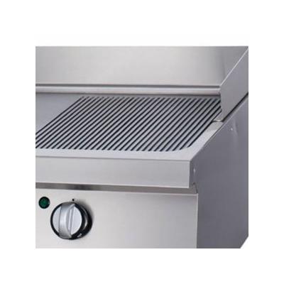 Grilovací deska 1/2 s drážkami, chrom - plynová - dvojitá jednotka - hloubka 70 cm | MAXIMA 09396000