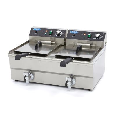 MAXIMA 09365011 | Fritéza 2 x 16 l s vypouštěcím kohoutem - dvojitý koš