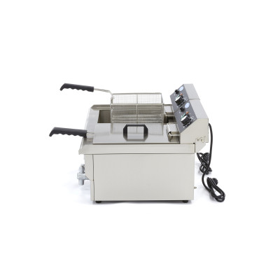 Maxima Fritéza 2 x 16 l s vypouštěcím kohoutem - dvojitý koš |  09365011