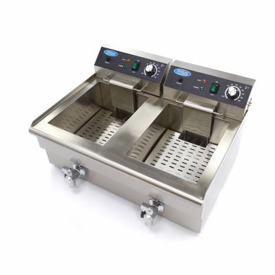 MAXIMA 09365011 | Fritéza 2 x 16 l s vypouštěcím kohoutem - dvojitý koš