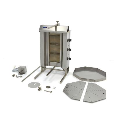 MAXIMA 09370225 | Plynový gril na kebab - 3 hořáky - 30 kg masa