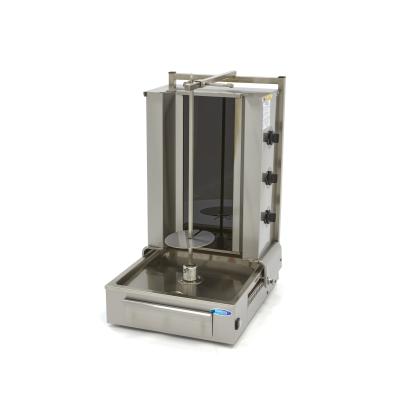 Elektrický gril na kebab - 3 hořáky - 40 kg masa | MAXIMA 09370245