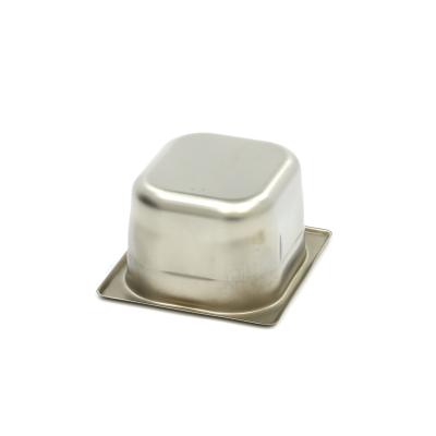 Gastroška 1/6 GN - hloubka 10 cm - 17,6 x 16,2 cm - nerezová ocel | MAXIMA 09367539