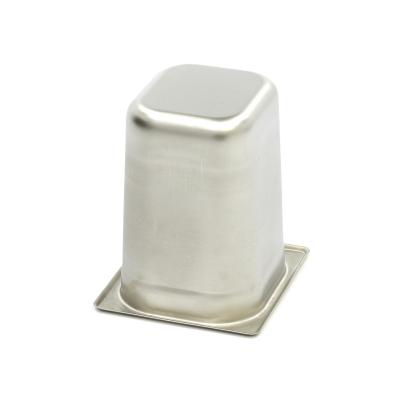 Gastroška 1/6 GN - hloubka 20 cm - 17,6 x 16,2 cm - nerezová ocel | MAXIMA 09367541
