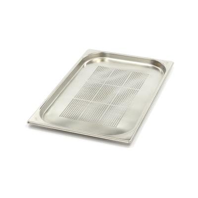 MAXIMA 09367600 | Gastronádoba 1/1 GN - perforovaná - hloubka 2 cm - 53 x 32,5 cm - nerezová ocel